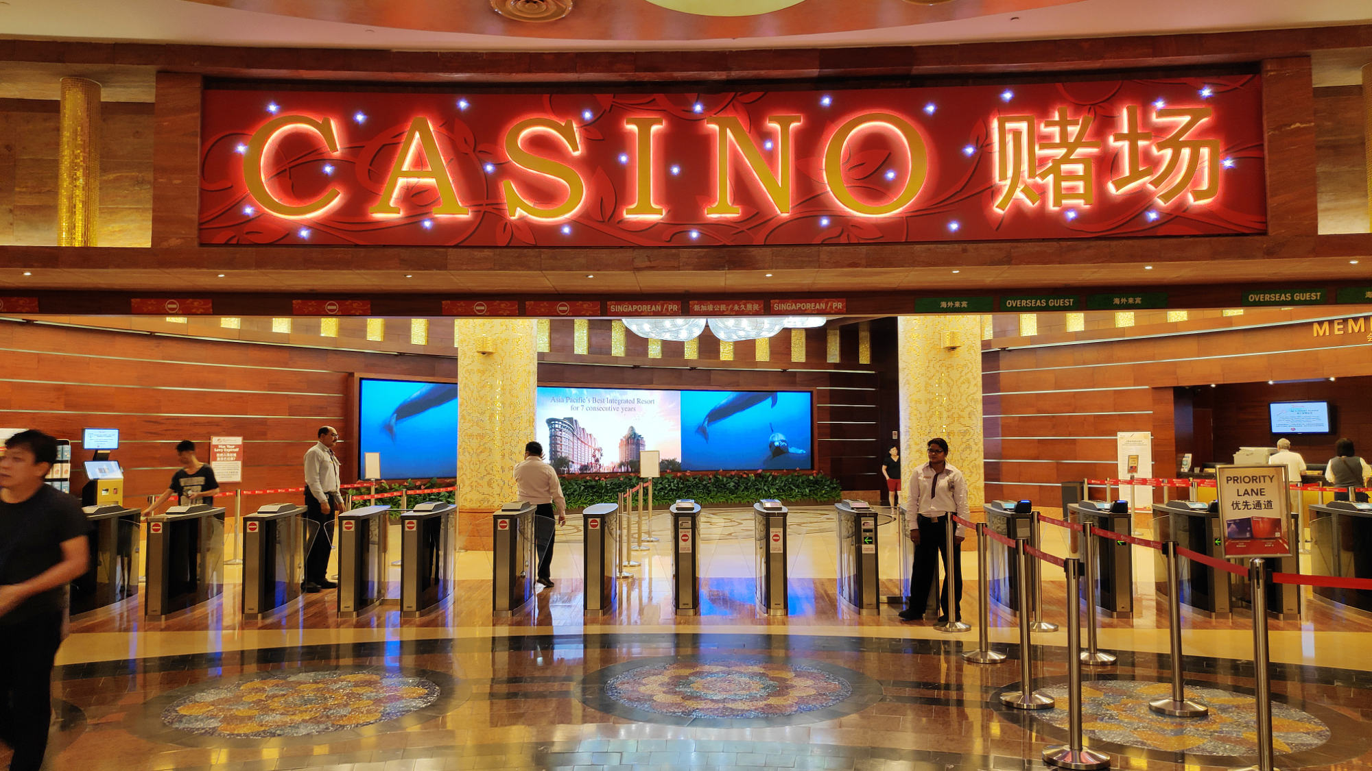 Tanda kasino di Resort World Sentosa
