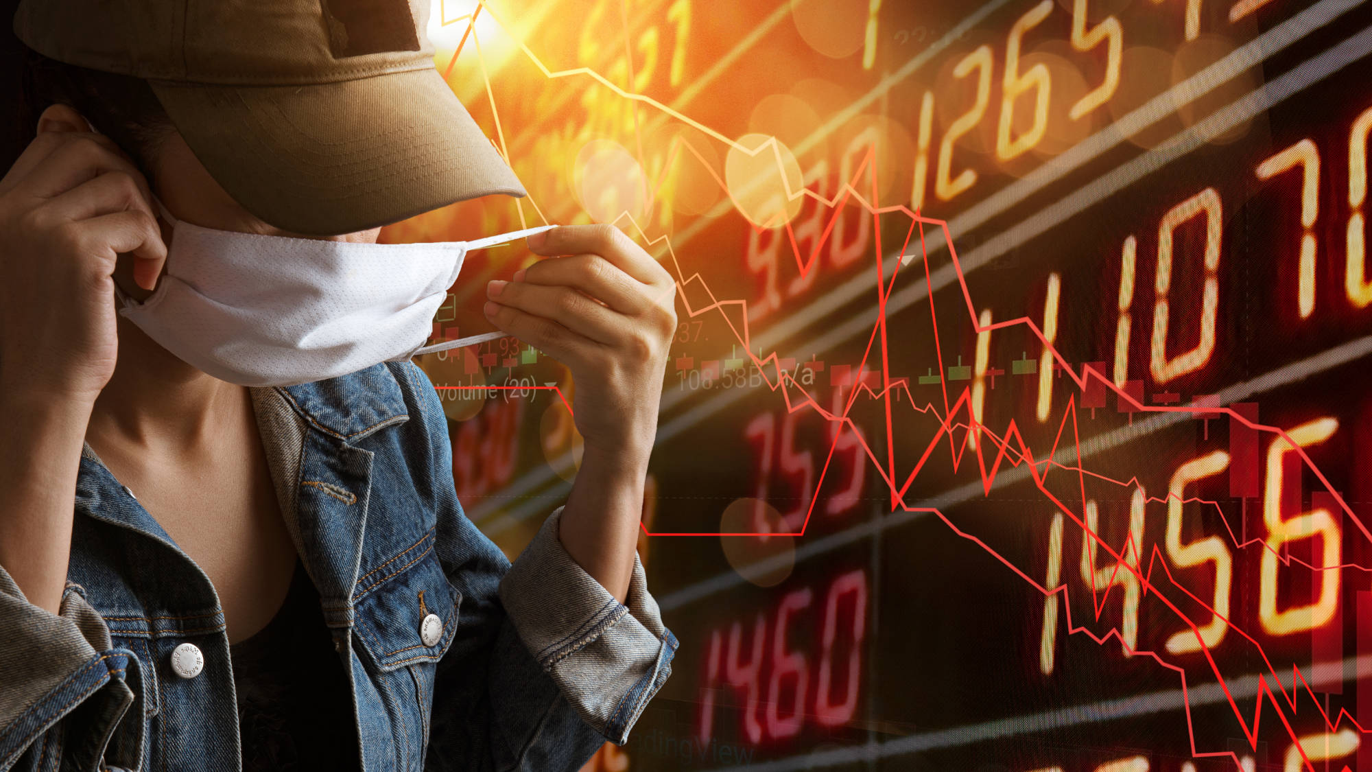 Saham turun karena virus corona